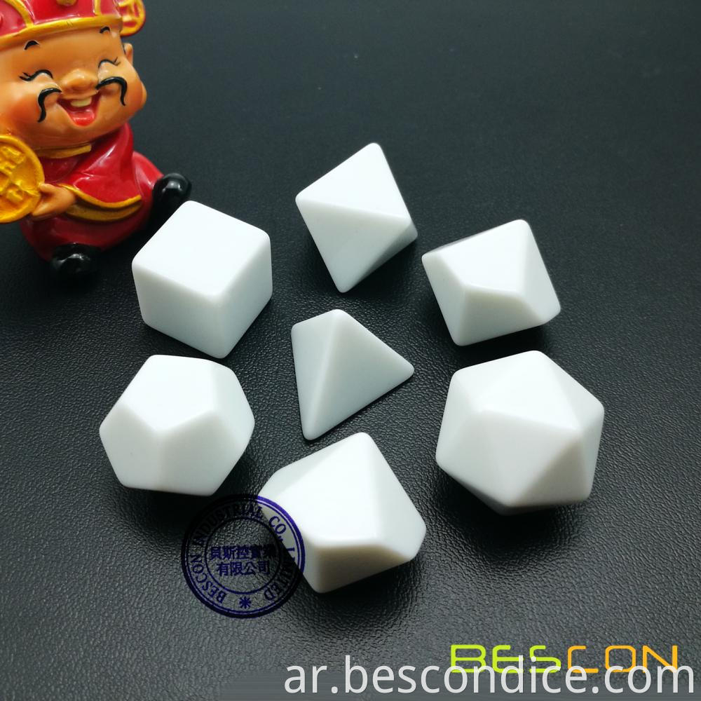 Blank Polyhedral Rpg Dice Set 1